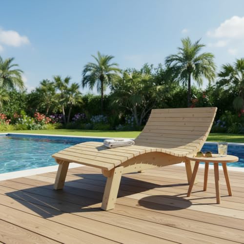 Relaxliege Tuga – Gartenliege aus Holz mit verschiedenen Breiten