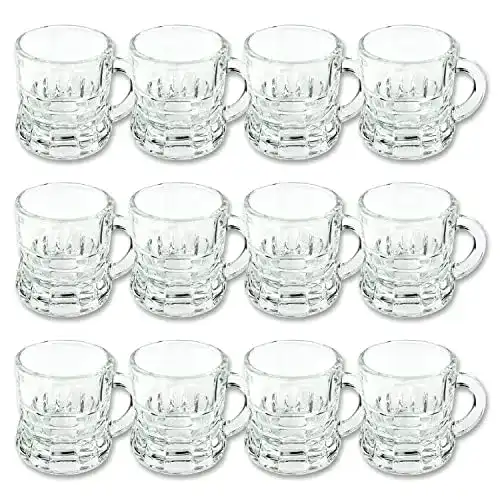 Schnapsgläser 12er Set mit Henkel für Schnaps und Shots