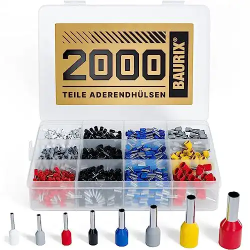 Aderendhülse BAURIX 2000 Stück Sortiment für isolierte Hülsen