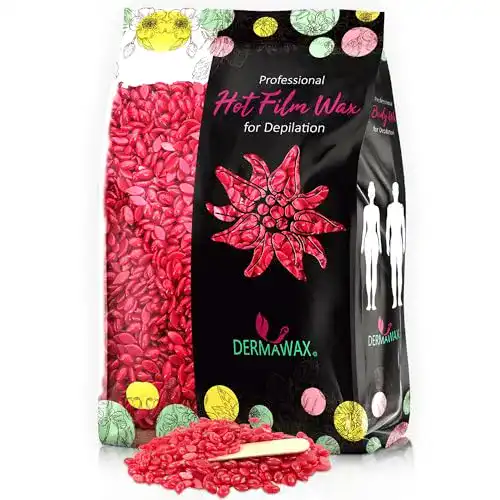 Wachsperlen Dermawax 1 kg Rose mit Kokosöl zur Haarentfernung