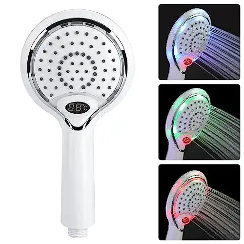 LED-Duschkopf Delipop mit 3 Farben und digitaler Temperaturanzeige