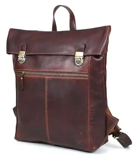 Lederrucksack Corno d’Oro Premium mit Anti-Diebstahl-Funktion