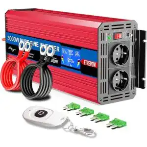 Wechselrichter 3000 W ETREPOW 12V auf 230V mit USB und Fernsteuerung