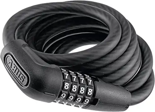 Abus Spiralkabelschloss Numero 5510C/180 mit Zahlencode für Fahrräder