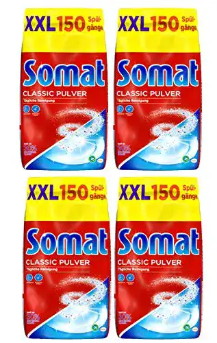 Spülmaschinenpulver Somat Classic für die tägliche Reinigung, 4er Pack (4 x 3 kg)