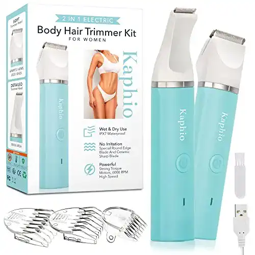 Intimrasierer für Damen Kaphio – Elektrischer Rasierer und Bikini Trimmer