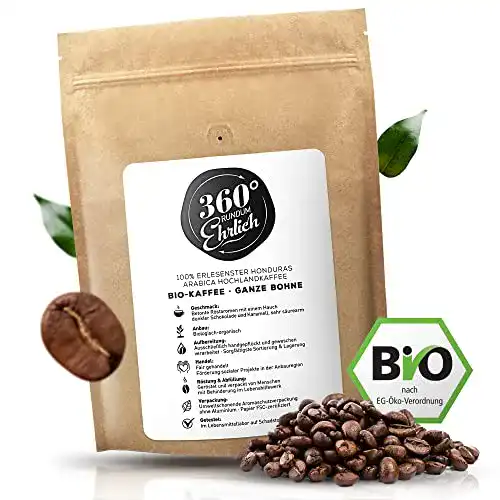 Kaffeebohnen Rundum Ehrlich Bio 1kg aus Honduras