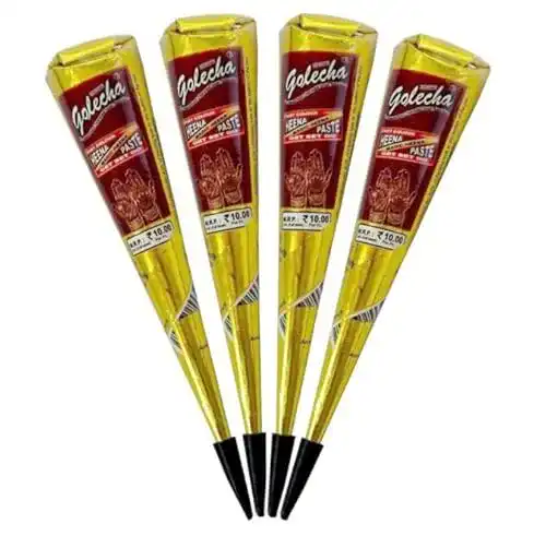 Henna Tattoo Farbe Fadeda 4x Golecha 100% natürliche Henna Paste Cones