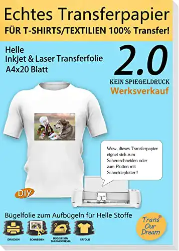 Transferpapier TransOurDream für Inkjet und Laser Drucker