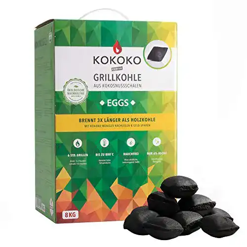 Kokosbriketts McBrikett KOKOKO Eggs Grillkohle 8 kg