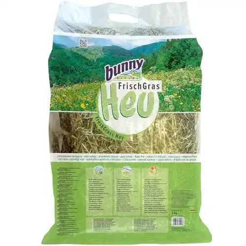 Kaninchenheu Bunny Nature FrischGras 3kg – Faserreich und naturbelassen