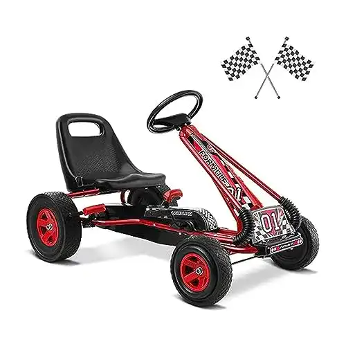 Goplús Gokart für Kinder von 3 bis 8 Jahren, vielseitiges Tretauto