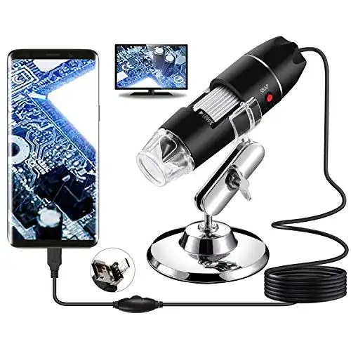USB-Mikroskop Bysameyee Handheld mit 40X-1000X Vergrößerung und 8 LED