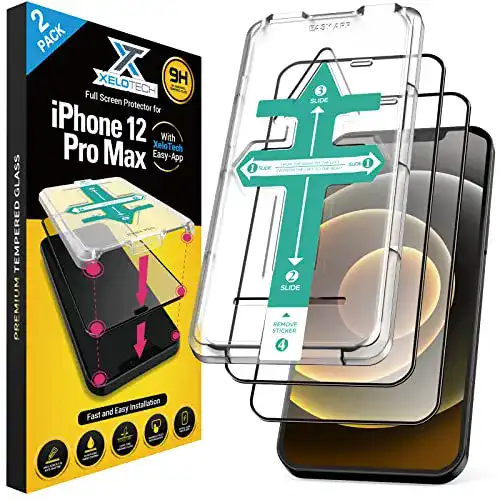 Xelotech Panzerglas für iPhone 12 Pro Max – 3D/4D Schutzglas
