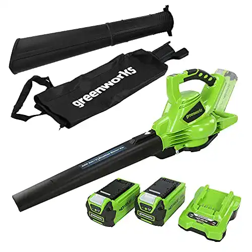 Akku-Laubbläser und Laubsauger Greenworks 2in1 GD40BVK2X