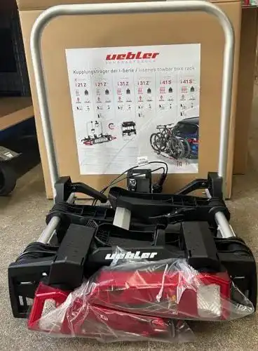 Uebler i21z Fahrradträger für Anhängerkupplung mit 90 Grad Neigung