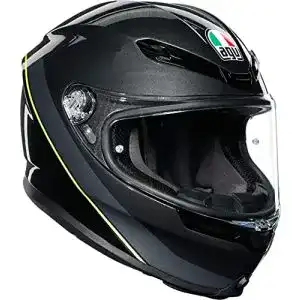 AGV Herren K6 Motorradhelm in Schwarz, Größe M-L EU