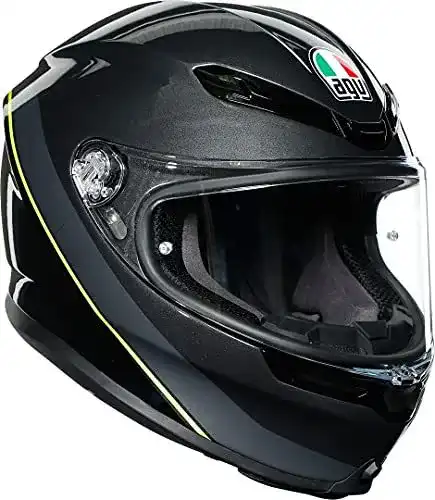 AGV Herren K6 Motorradhelm in Schwarz, Größe M-L EU