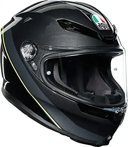 AGV Herren K6 Motorradhelm in Schwarz, Größe M-L EU