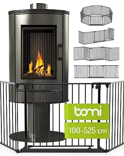 Kaminschutzgitter Bomi Baby Milo bis 525 cm mit XXL Tür 75 cm