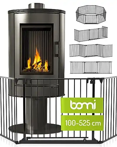 Kaminschutzgitter Bomi Baby Milo bis 525 cm mit XXL Tür 75 cm