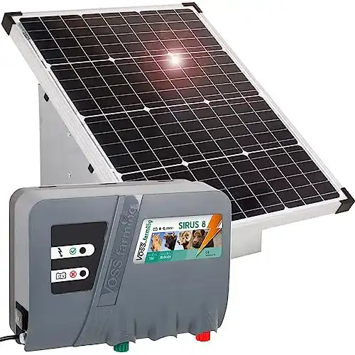Solar-Weidezaungerät Voss.farming Solarset 12 V für Tierhaltung