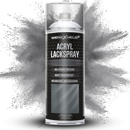 Chrom-Spray Werkxheld Sprühlack 400ml – Lackspray mit Chrom-Effekt