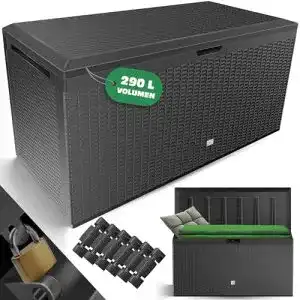 Wasserdichte Auflagenbox KESSER Kissenbox 290 Liter mit Rollen