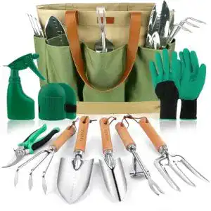 Gartenwerkzeugset YAUNGEL, 10-teiliges Set für Gartenarbeit
