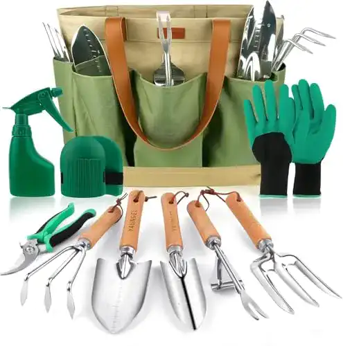 Gartenwerkzeugset YAUNGEL, 10-teiliges Set für Gartenarbeit
