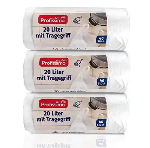 Kompostierbare Müllbeutel mit Griff von Profissimo, 20 Liter