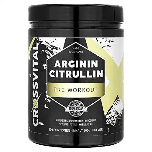 L-Arginin und L-Citrullin Pulver von Crossvital, 500g