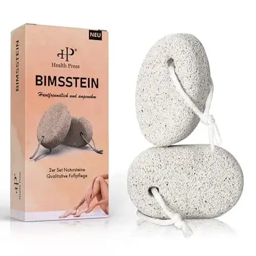 Bimsstein Health Press Fußpflege 2er-Set für Hornhautentfernung