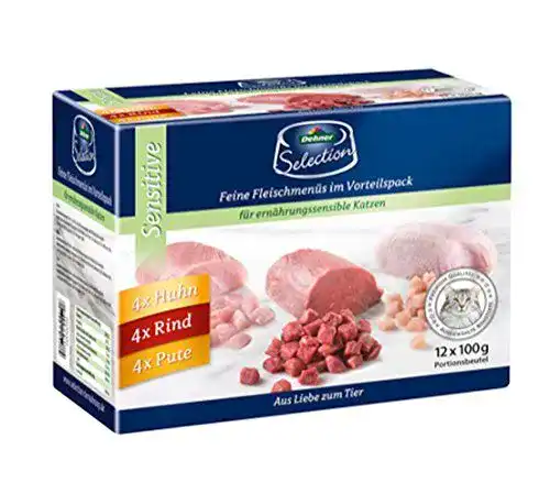 Dehner Premium Katzenfutter Sensitive Multipack für ernährungssensible Katzen