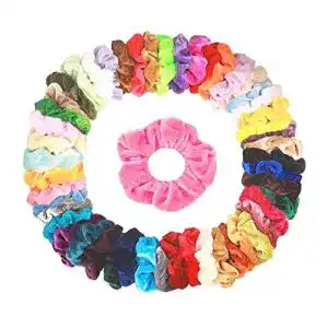 Haargummi CRECAD 60 Stück Samt Scrunchies für Haare