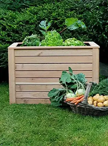 Hochbeet aus Lärche 100 x 65 x 58 cm Nachhaltige Forstwirtschaft