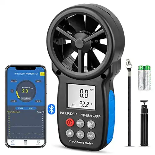 Windmesser Infurider YF-866B-APP mit Bluetooth-Funktion