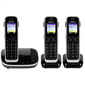 Schnurloses Telefon-Trio Panasonic KX-TGJ323GB mit Anrufbeantworter