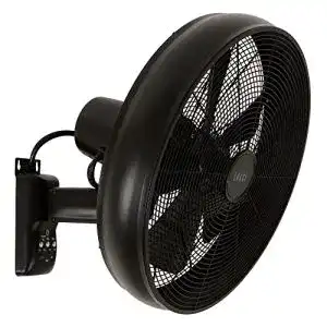 Wandventilator Lucci Air Breeze mit Fernbedienung aus Stahl in Schwarz