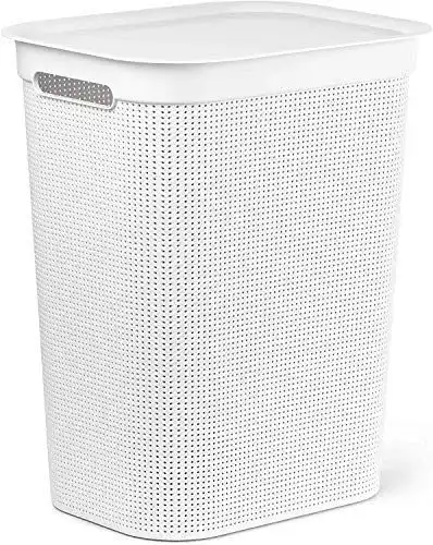 Wäschesammler Rotho Brisen 50l mit Deckel und zwei Griffen