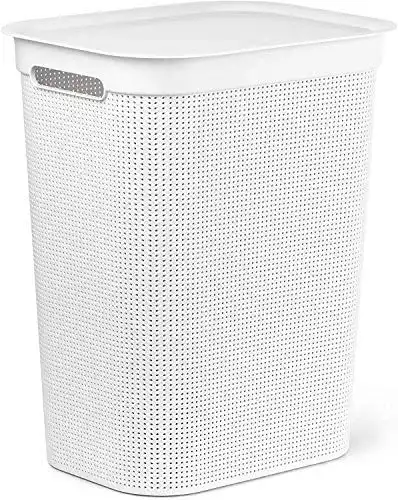 Wäschesammler Rotho Brisen 50l mit Deckel und zwei Griffen