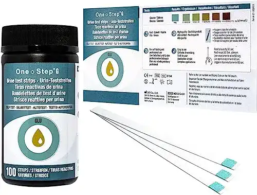 Glukose-Teststreifen One+Step 100 Stück für die Blutzuckermessung