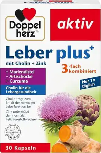 Leberkur Doppelherz Leber plus mit Cholin zur Unterstützung der Leberfunktion
