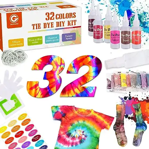 Batikfarben Genround Set mit 32 Farben für DIY Stoffgestaltung
