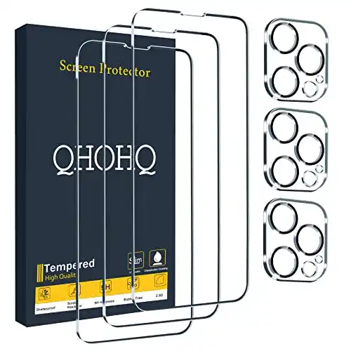 Panzerglas für iPhone 13 Pro – QHOHQ 3 Stück Schutzfolie