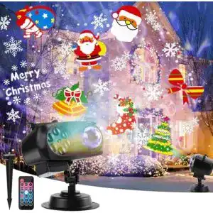 Weihnachtsprojektor Acelife mit Schneeflocken-Mustern und Fernsteuerung
