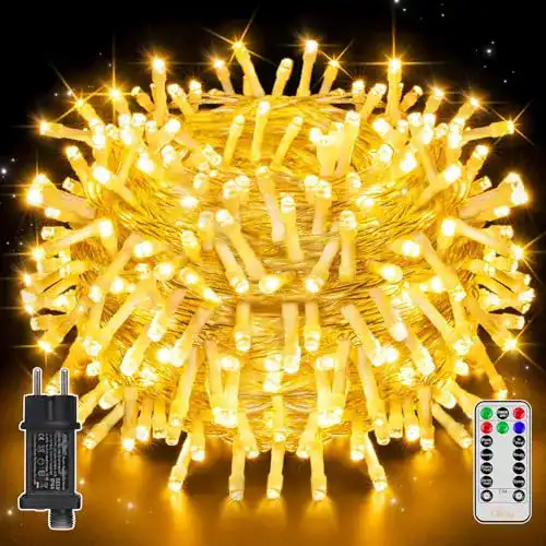 Ollny Lichterkette Außen 20m mit 200 LEDs für Dekoration