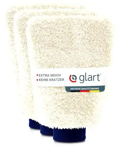 Auto Waschhandschuh Glart Mikrofaser 3er Set für die Fahrzeugpflege