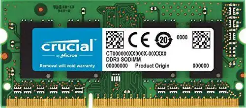 8GB RAM Crucial DDR3L 1600 MT/s SODIMM 204-Pin CT102464BF160B