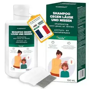 Silberkraft Läuseshampoo 100 ml mit Nissenkamm zur Behandlung von Läusen